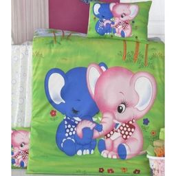 Детски комплект спално бельо - Влюбени слончета