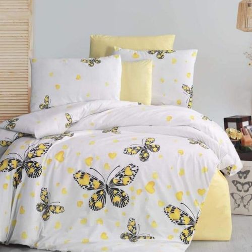Спален комплект  Нежни жълти пеперуди 